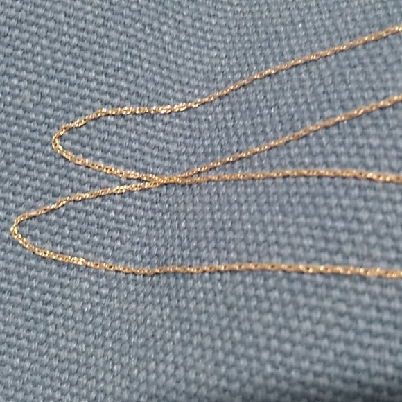 SALE! 10kt Yellow Gold Diamond Ruby Heart Pendant W Original 10kt Gold Chain 20" - Picture 5 of 11